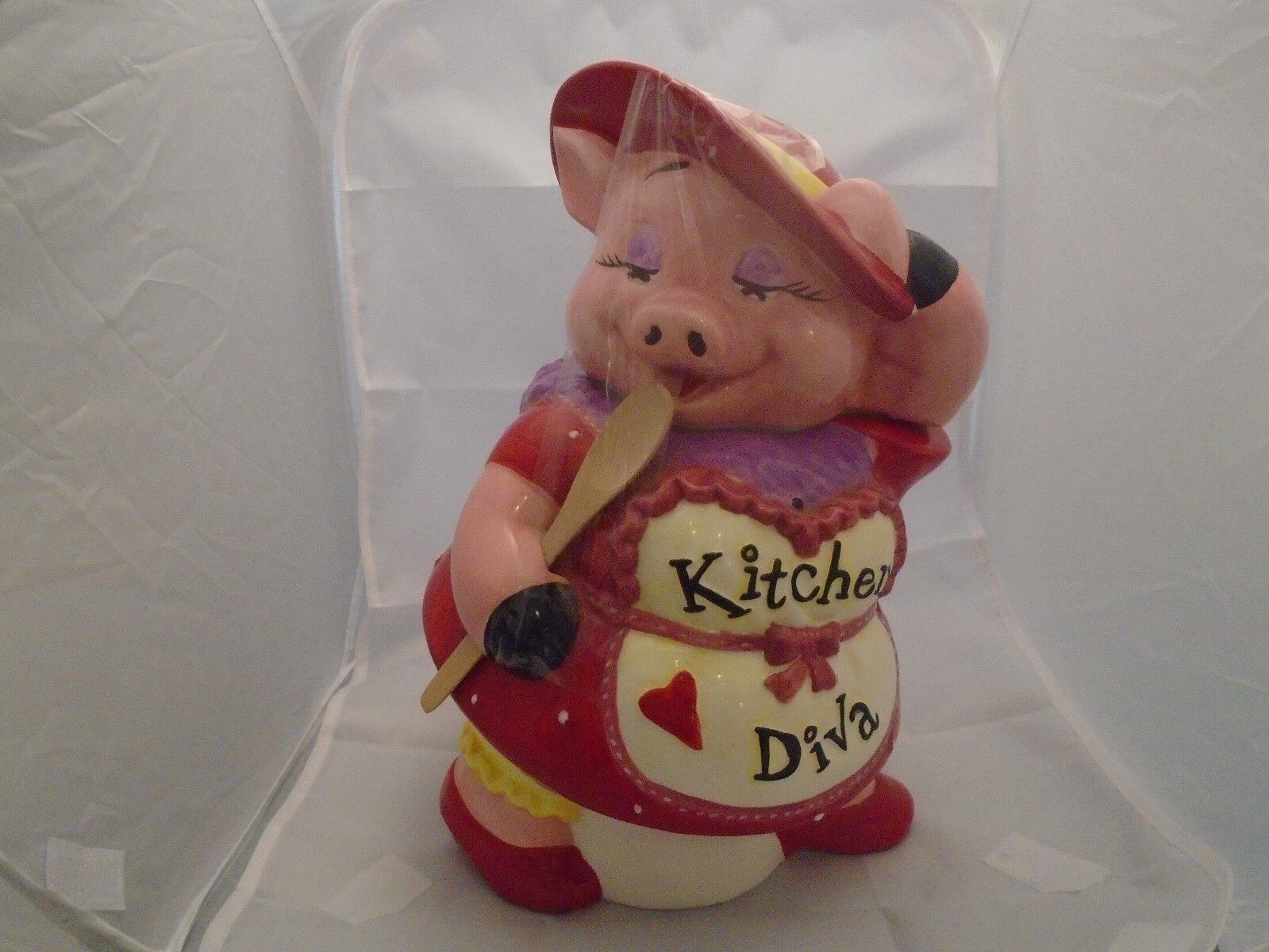 Kitchen Diva Ceramic Cookie Jar Absolutely Adorable Pig
