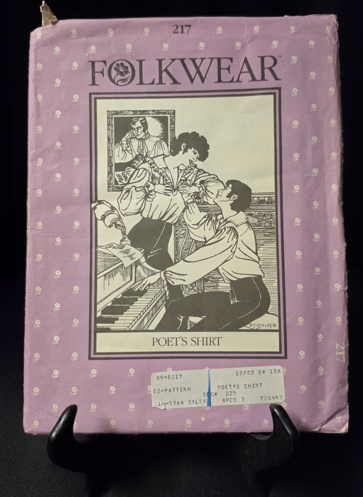 Vtg Folkwear Pattern #217 Unisex Poet's Shirt Sizes S,M, L) Circa 1982 Uncut