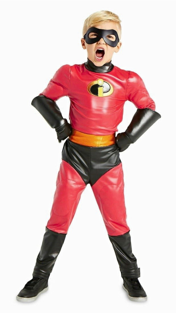 Disney Store The Incredibles 2 Dash Boys Costume Set Kids Size 3 - 4pc set