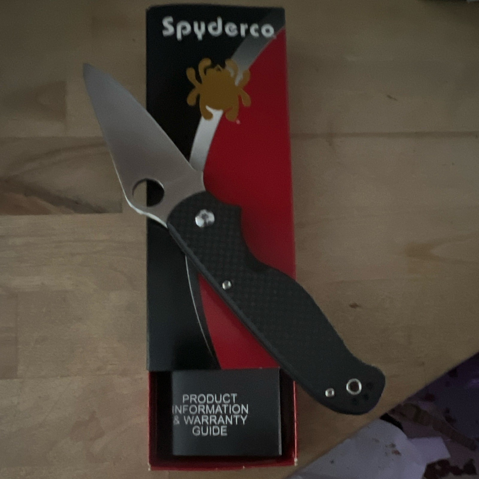 Spyderco ButtonUp Folding Knife C275CFP Carbon Fiber G-10 Lock - W/ Original Box