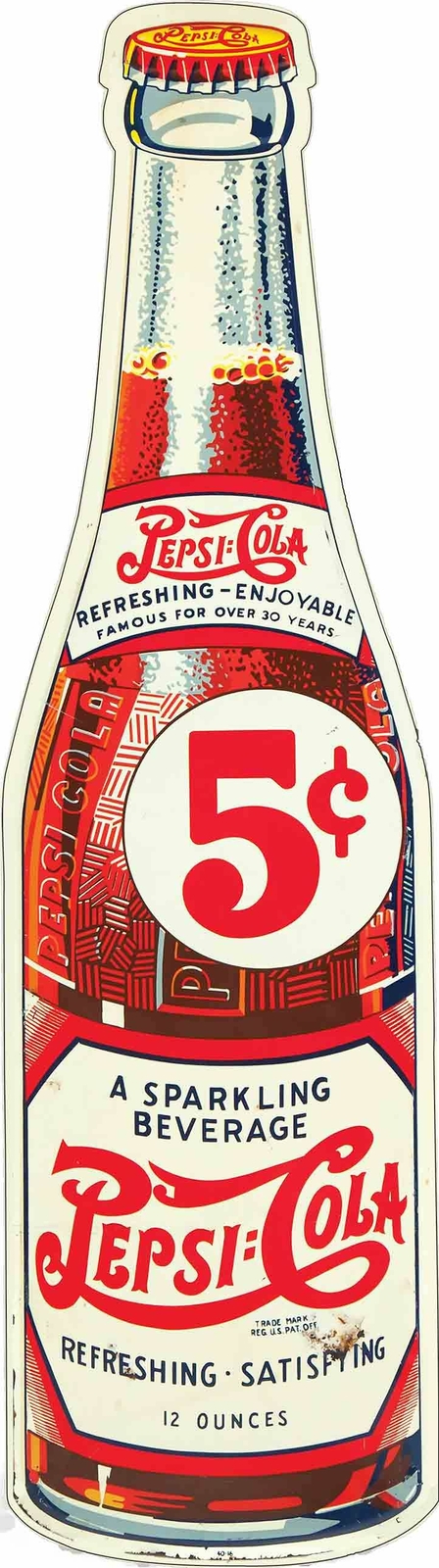 PEPSI COLA BOTTLE SHAPED 48 PEPSI COLA BOTTLE SHAPED 48