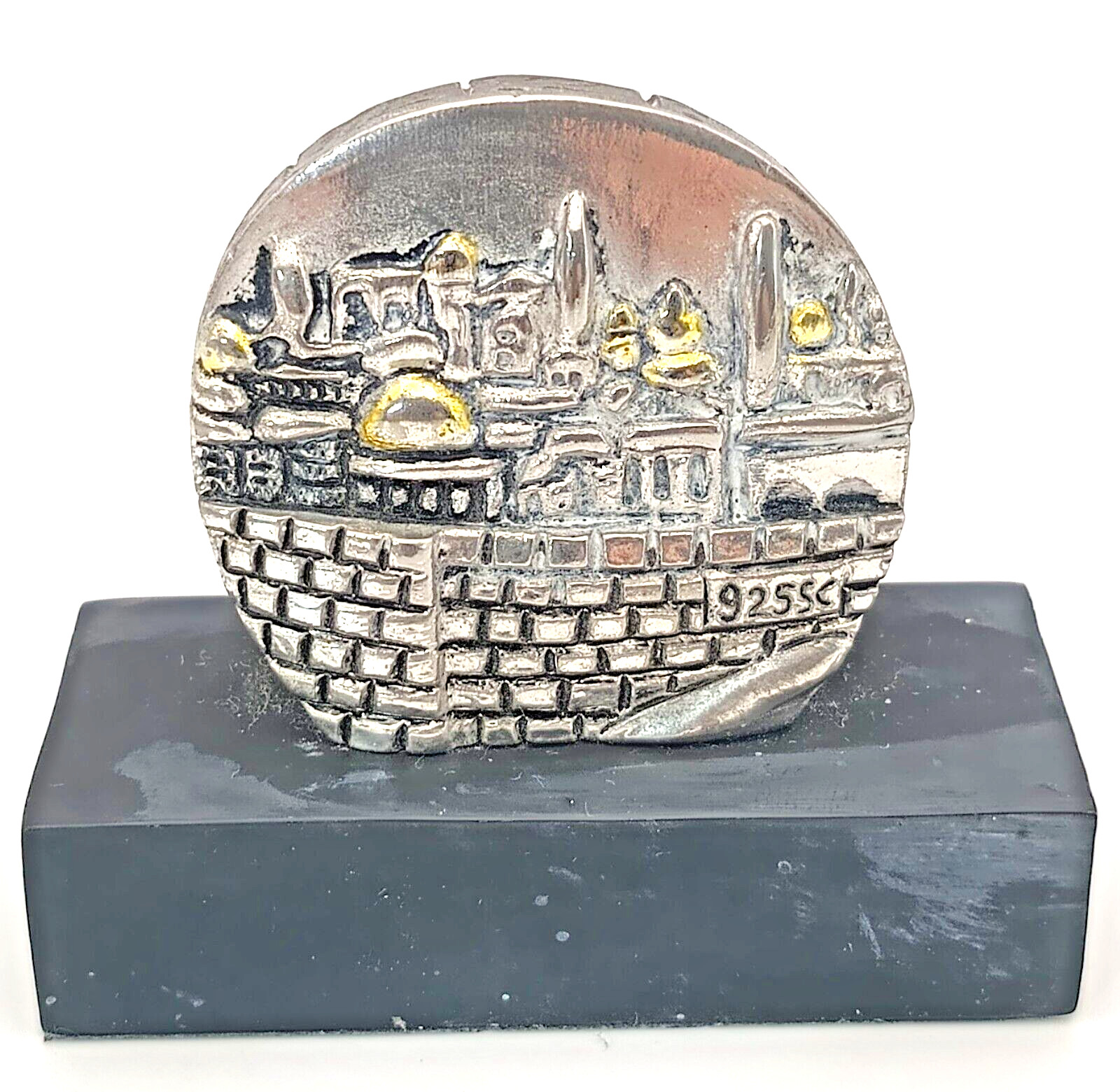 BEAUTIFUL VTG H KARSHI JERUSALEM STERLING SILVER 925 JUDAISM SCULPTURE c1995 vg