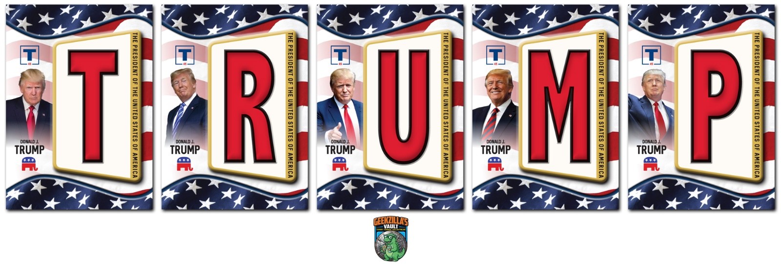2020 DONALD TRUMP Campaign - Letterman Set - 5 Card Promo Set