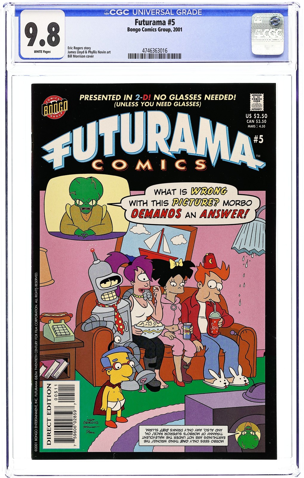 Futurama Comics #5 CGC 9.8 2001 4746363016