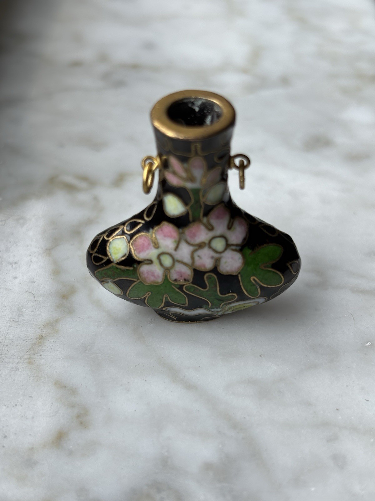 Beautiful  Vintage Mini Cloisonné Vase Signed