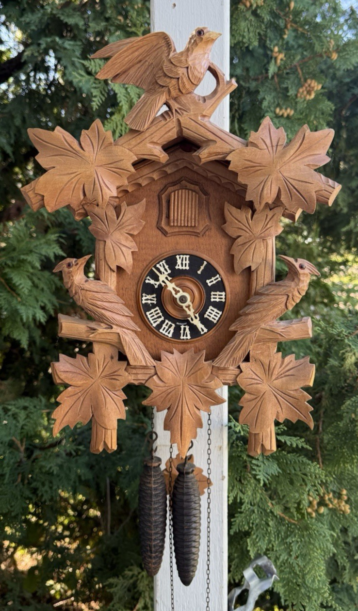 Vintage Hubert Herr Regula German Cuckoo Clock - RUNS GOOD - SEE VIDEO - READ