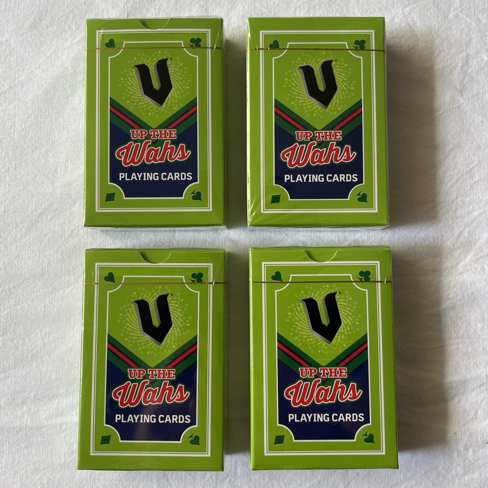 V Energy Drink x NZ Warriors NRL Team Playing Cards x4 Unopened Sealed Rare
