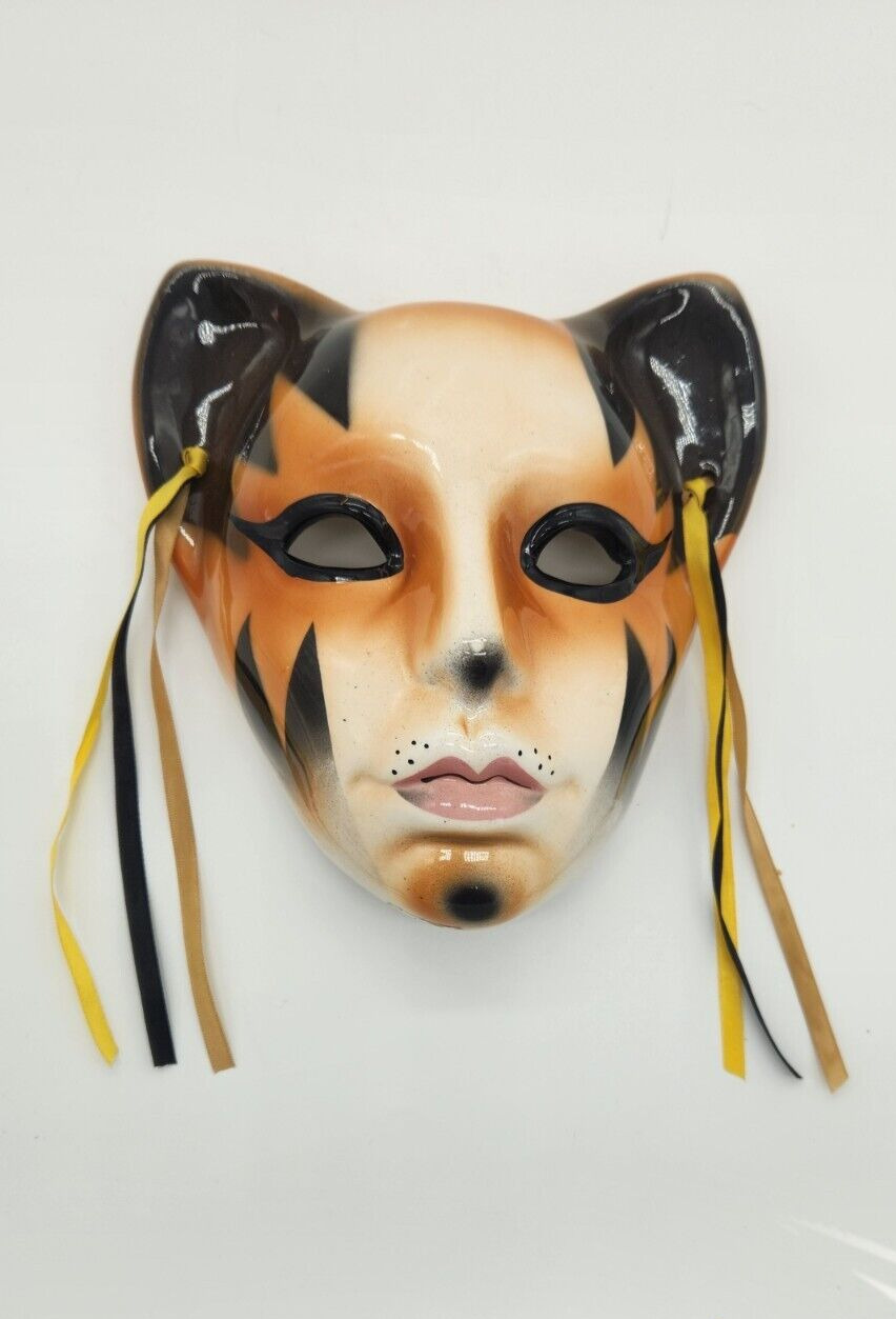 Mask Cat, Tiger, Ceramic 1987 MANN, Taiwan 