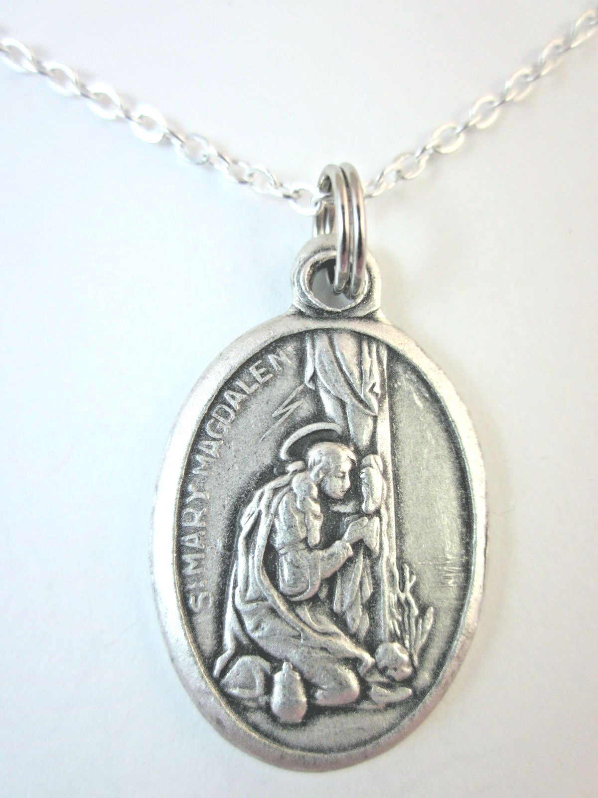 Ladies St Mary Magdalen Medal Pendant Necklace 20 Ladies St Mary Magdalen Medal Pendant Necklace 20