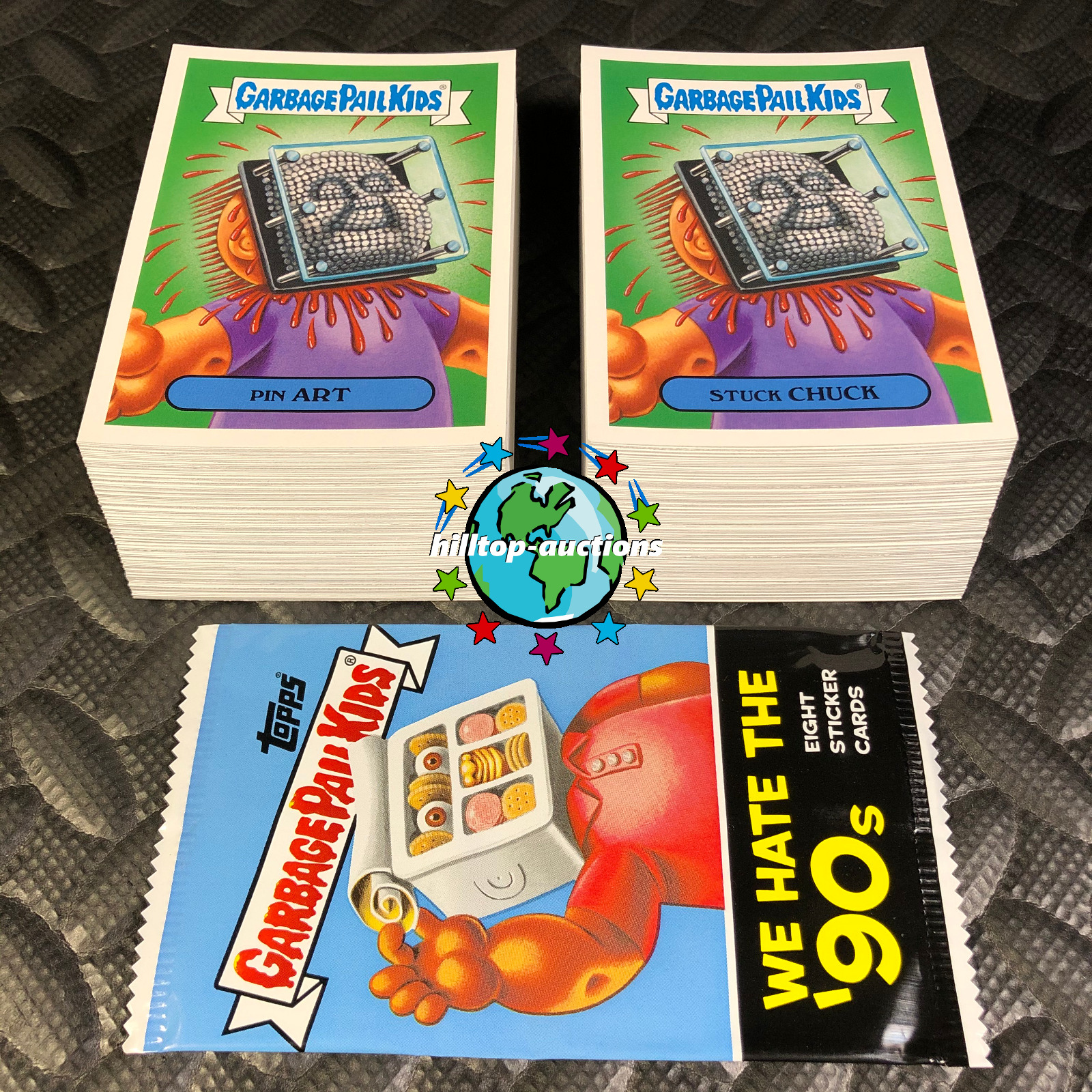2019 GARBAGE PAIL KIDS WE HATE THE 90's COMPLETE 220-CARD SET +WRAPPER 1990's