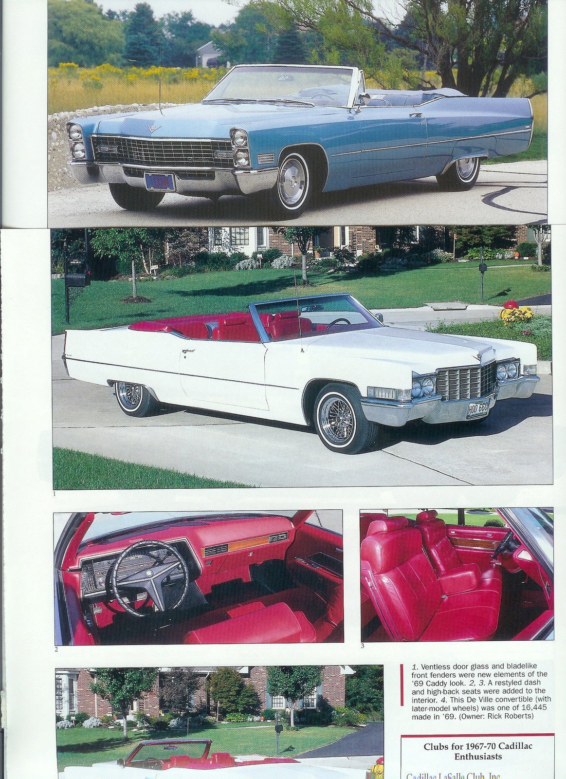 1967 1968 1969 1970 CADILLAC DeVILLE 12 page Article FLEETWOOD