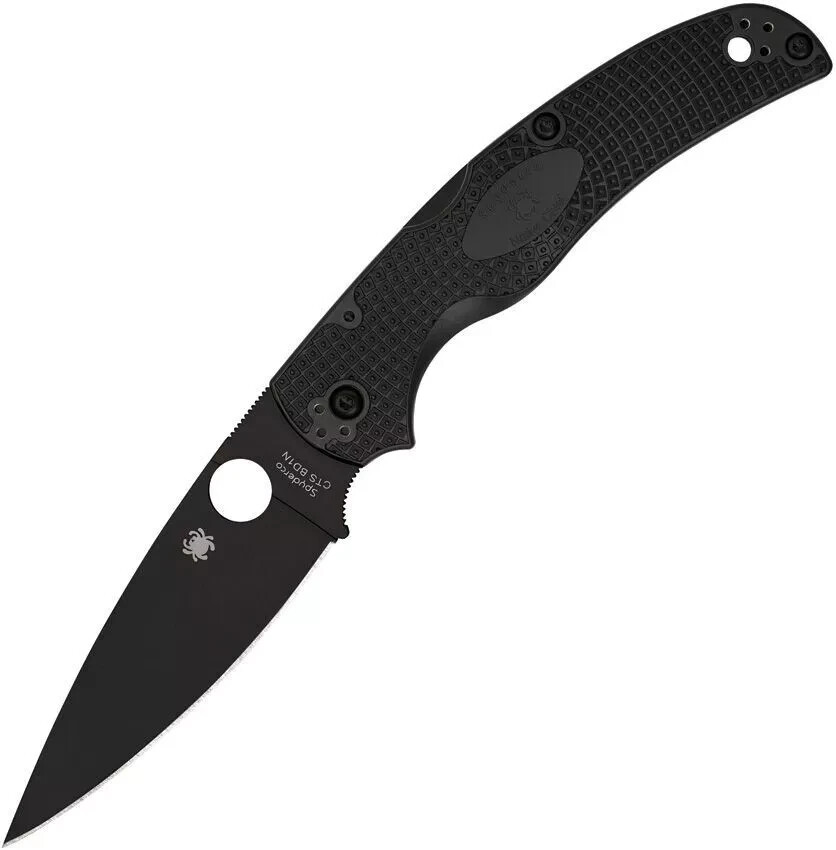 Spyderco Native Chief Black Blade Lightweight Plain Folding 4.02\
