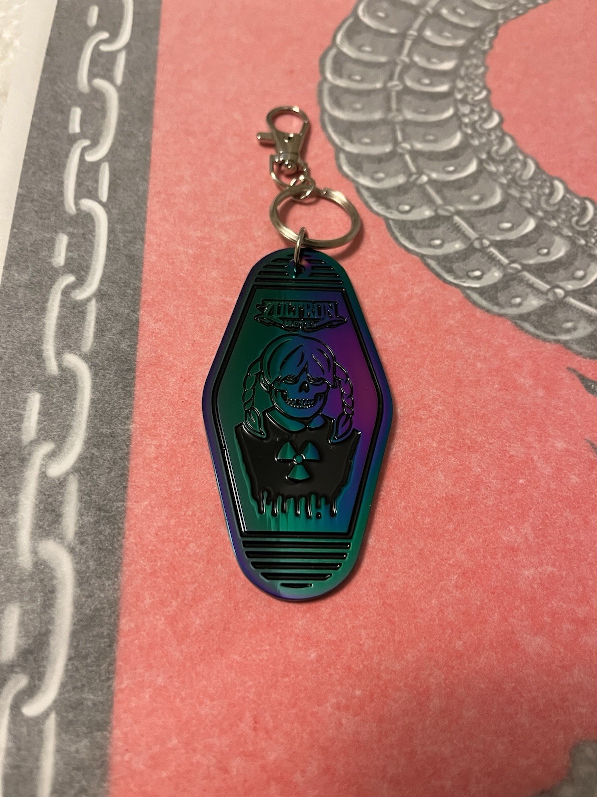 Zoltron Motel Anodized Rainbow Keychain Sue Nami Long Sold Out New Never Used
