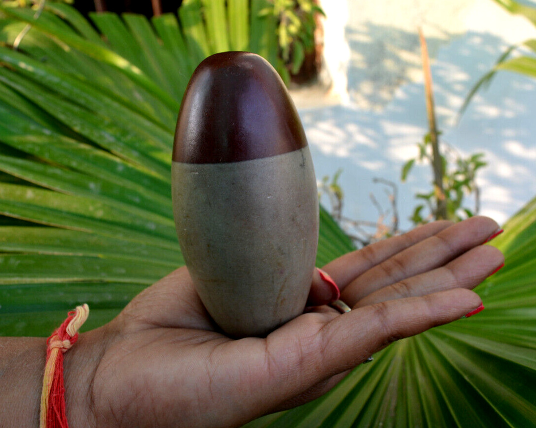 3.5 Inch Unique Shivling in nature Shiva Lingam Special Nice Pocket Lingam ~1070