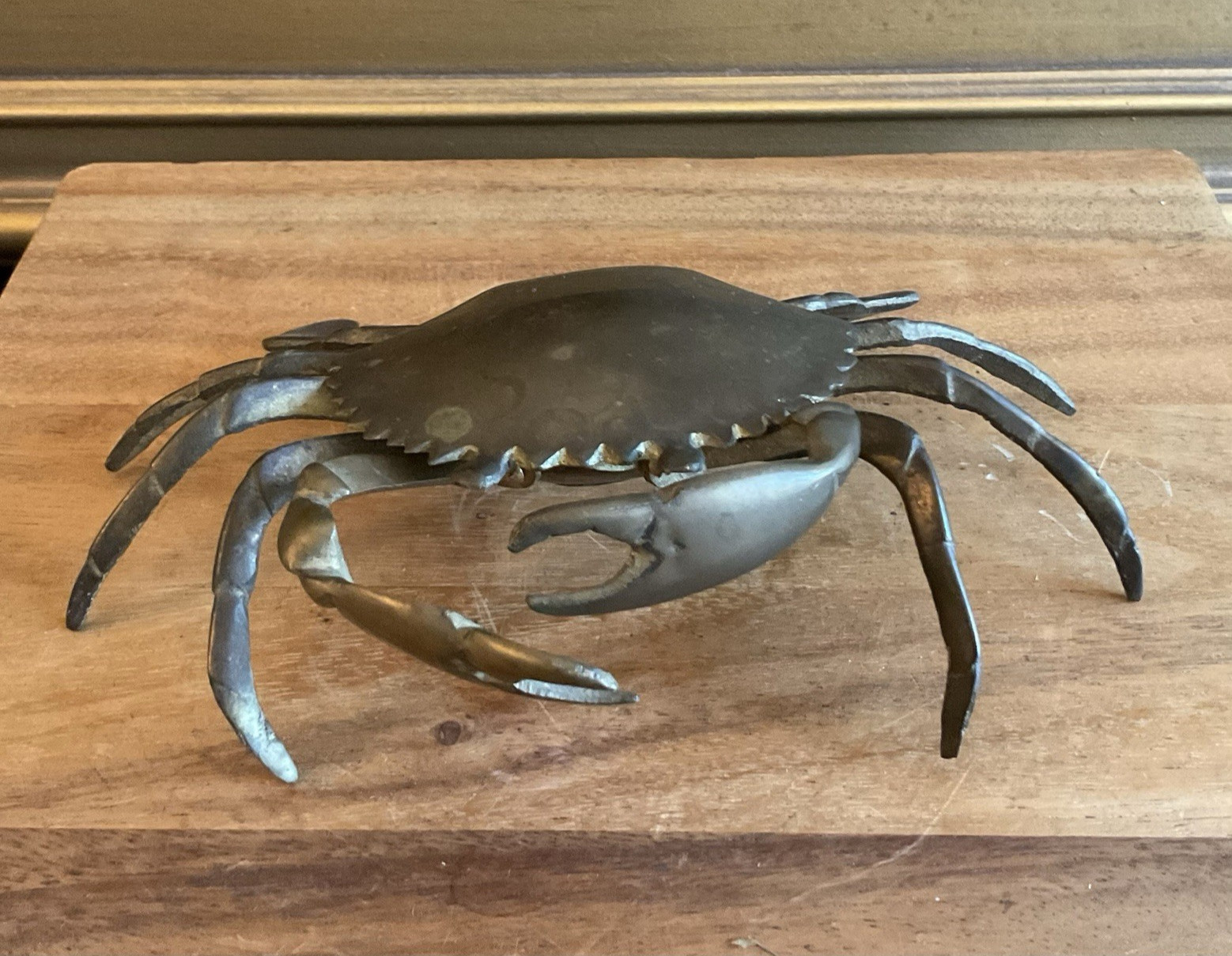 PENCO Brass Crab Hinged ASHTRAY Vintage Mid Century