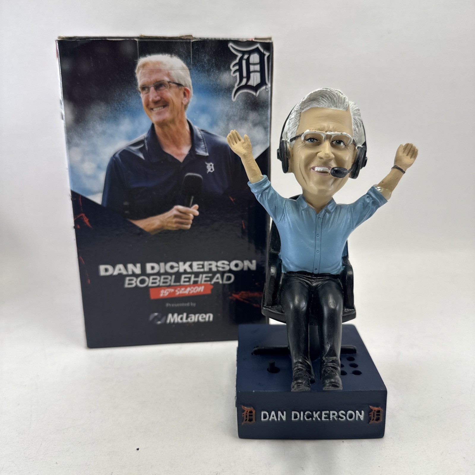 DAN DICKERSON DETROIT TIGERS 25TH SEASON TALKING BOBBLEHEAD NEW IN BOX SGA