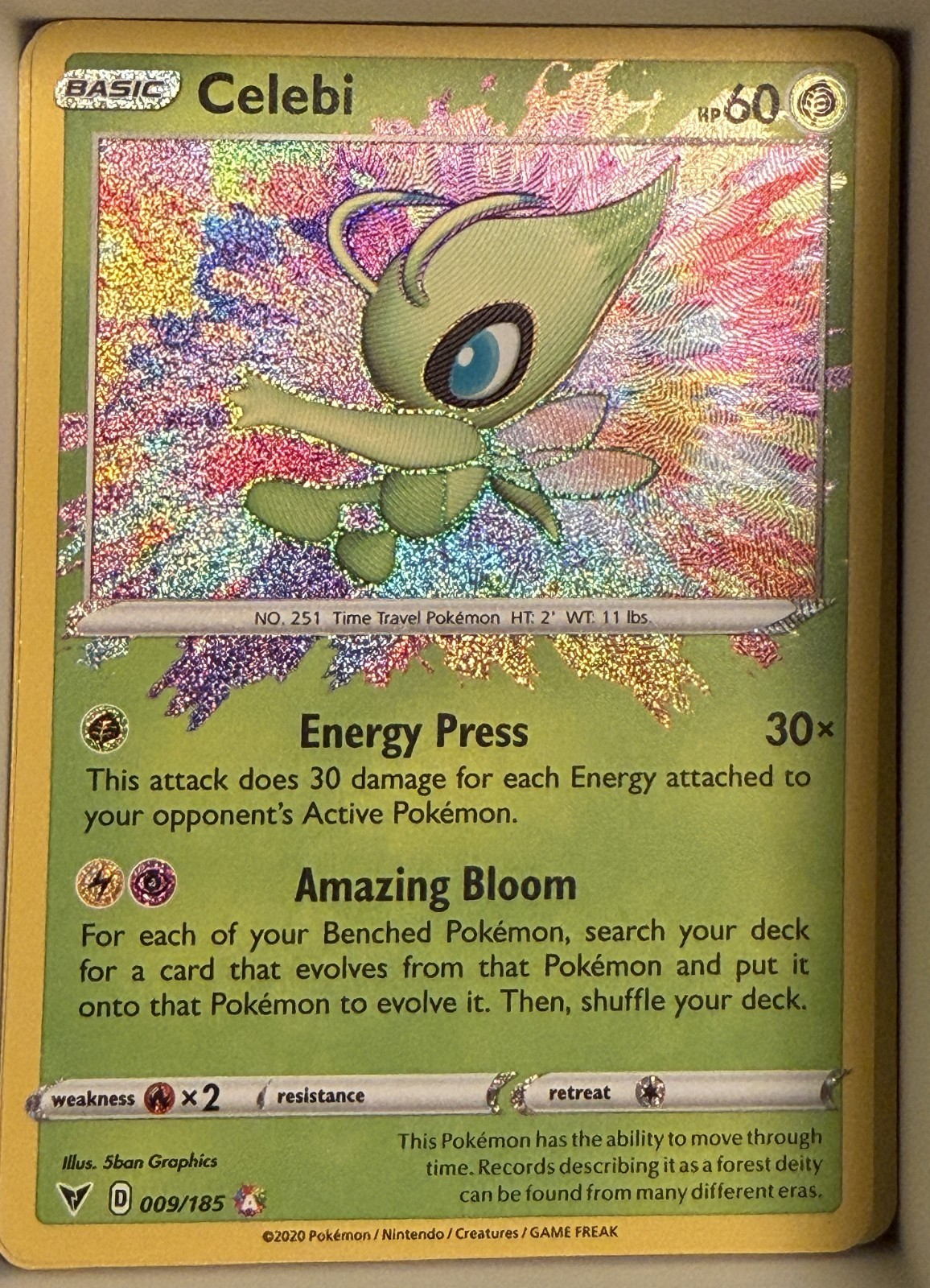 Celebi 009/185 - Pokemon TCG Vivid Voltage Amazing Rare (NM)