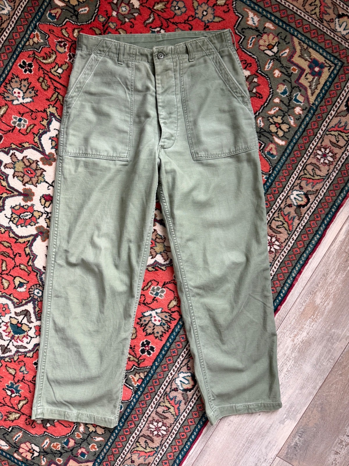 Vintage 60s Era OG 107 Pants Sz 34x31 (Fits 32x29) Baker 60s Sateen Fatigue