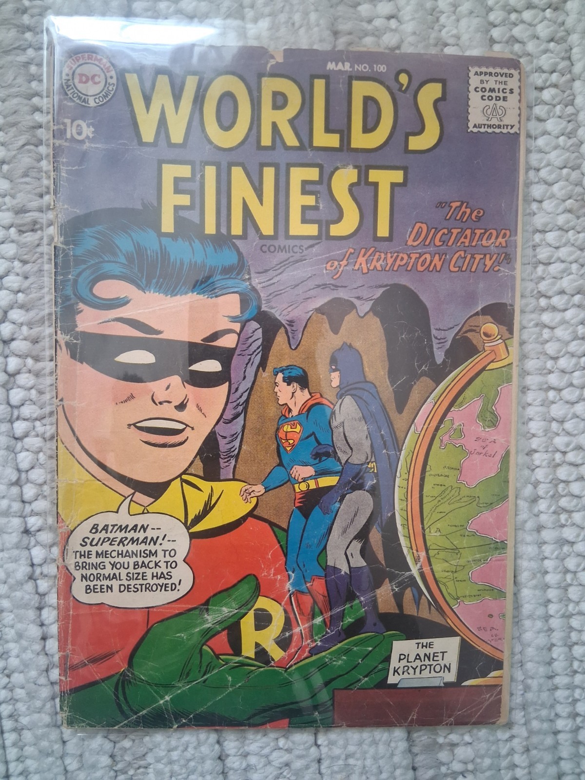 World's Finest Comics #100 Anniversary Issue Batman Superman DC Comic 1959 GD