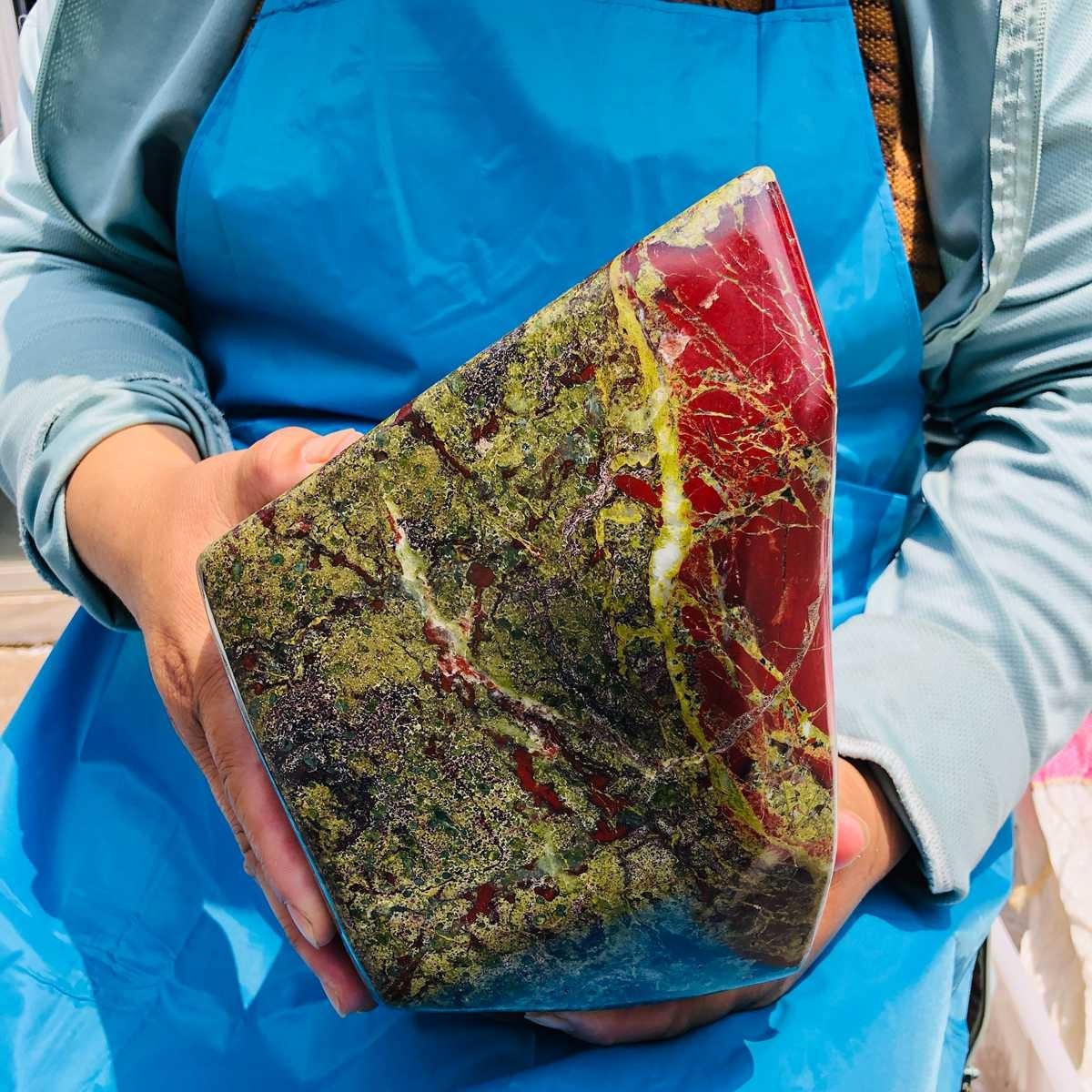 19.2LB Natural Large Polished Dragon Blood Jasper Freeform Mineral Specimen 6215