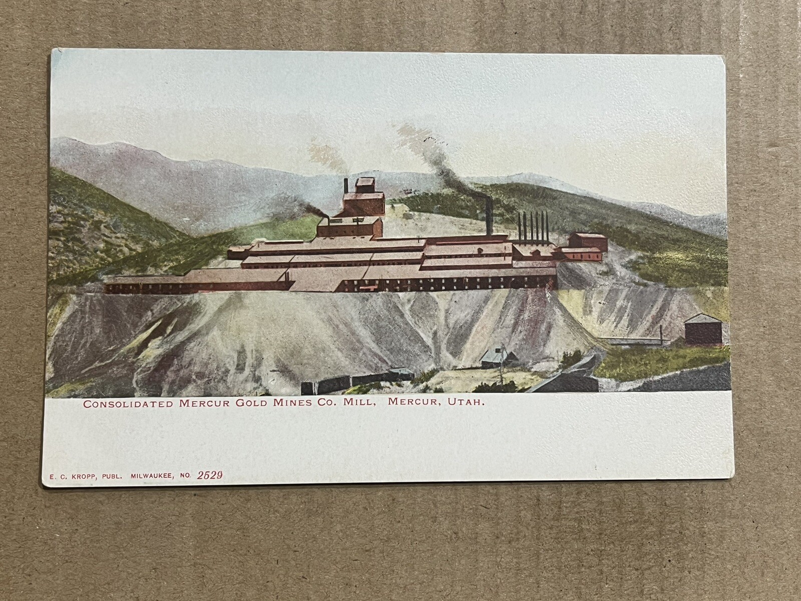 Postcard Mercur UT Utah Consolidated Mercur Gold Mines Mill Mining Vintage UDB