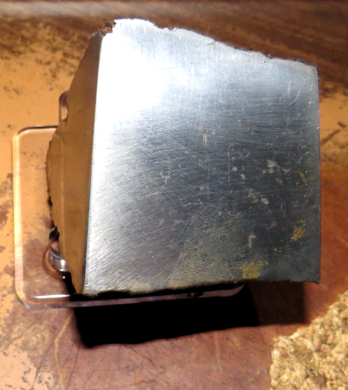 BEAUTIFUL 684 GM.  CAMPO DEL CIELO METEORITE 1.5 # TRIPPLE CUT 3 POLISHED SIDES