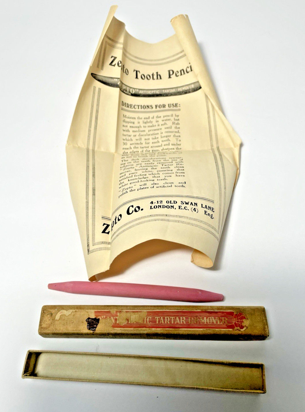 Zepto 1920\'s Unused Antique Antiseptic Dental Tartar Removal & Box London Rare