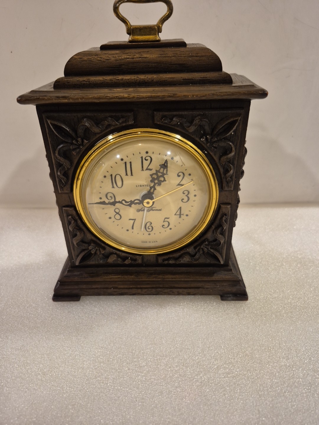 VINTAGE SETH THOMAS LIGHTED DIAL DESK  CLOCK