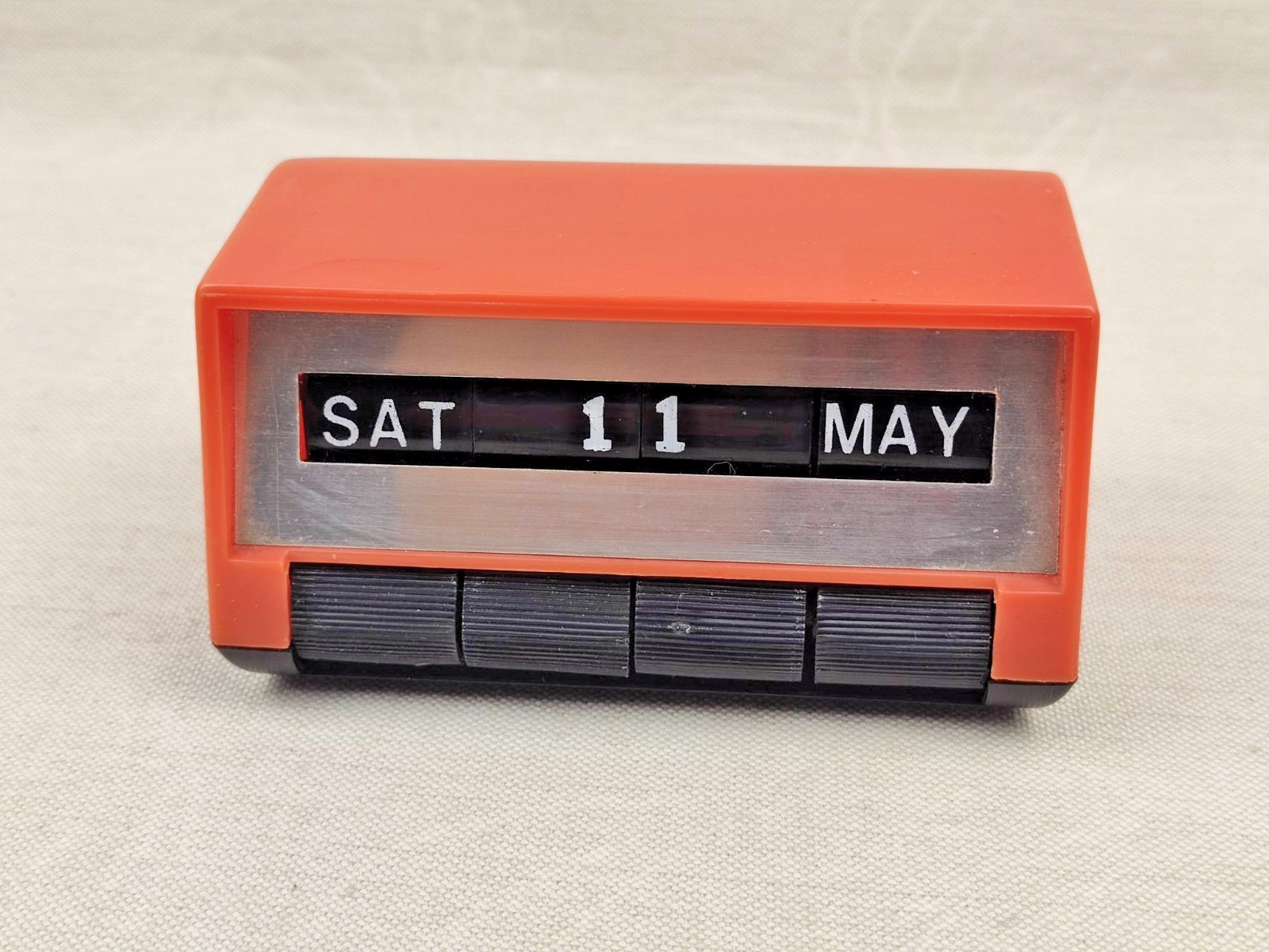 1970s Perpetual Calendar, Vintage Pop Art Rolling Calendar, Rare Mid-Century Cal