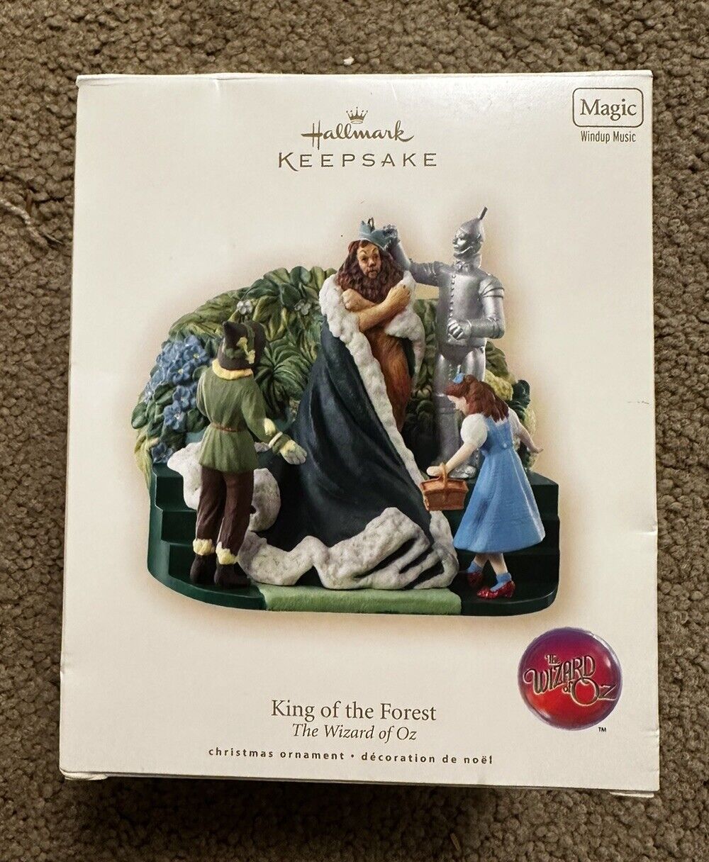2007 Hallmark The Wizard Of Oz KING OF THE FOREST Windup Ornament
