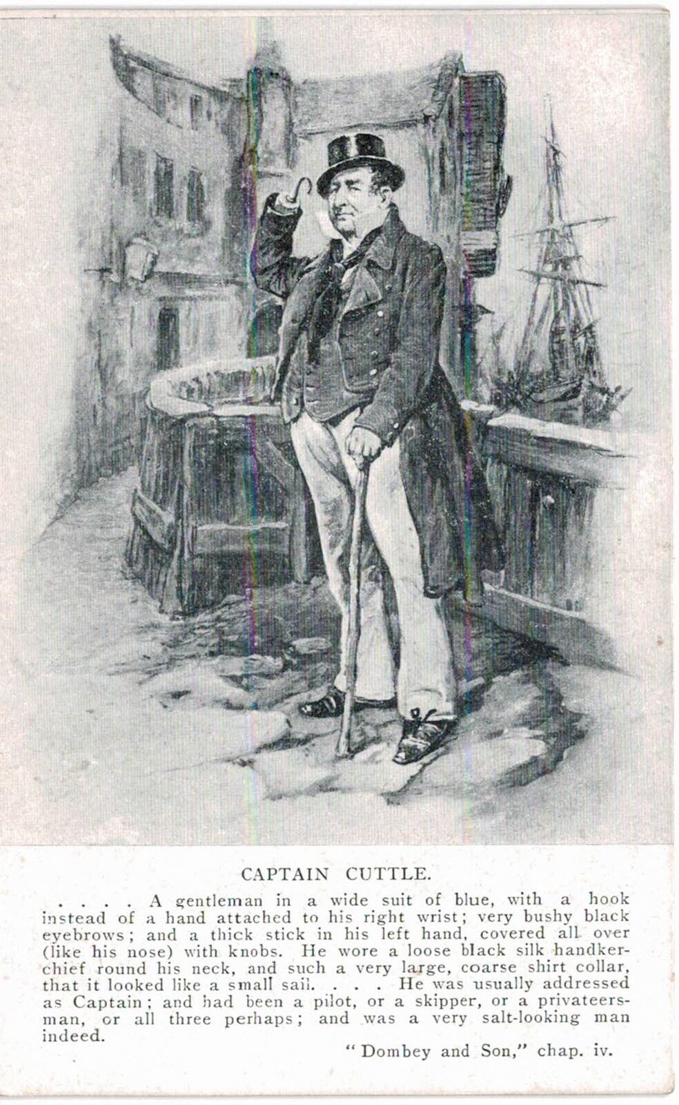 Dickens Captain Cuttle Dombey and Son A/S DB Unused 