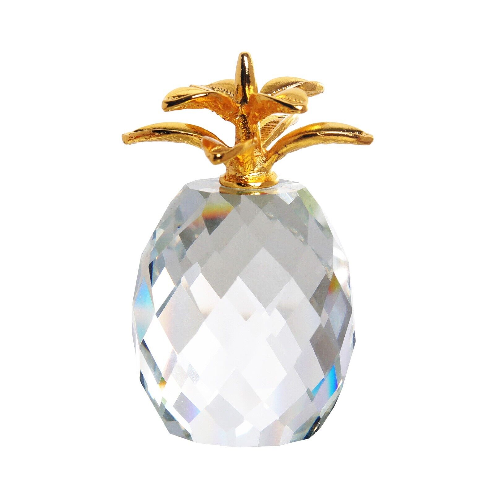 Crystal Pineapple Figurine Fruit Decor Ornament Tabletop Centerpiece Paperweight