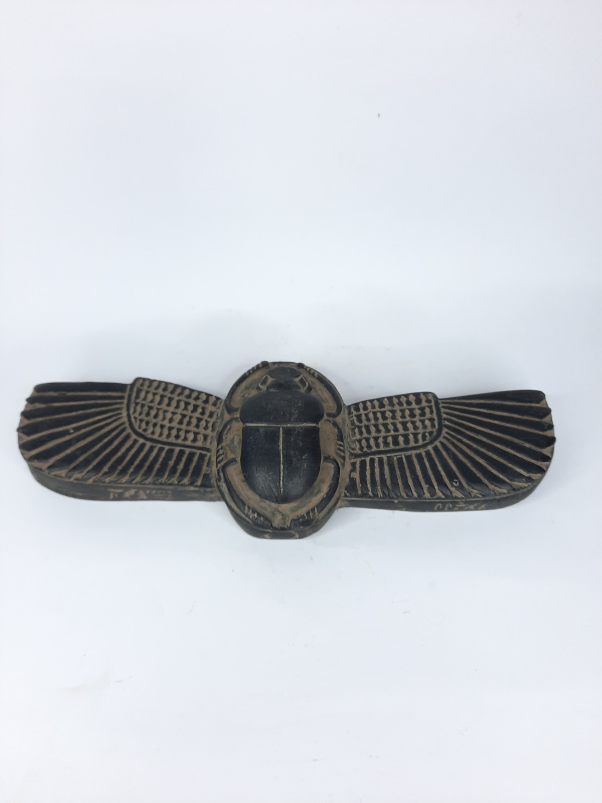 UNIQUE ANCIENT EGYPTIAN STATUE Of Wnged Scarab Pharaonic Heavy Stone Handmade