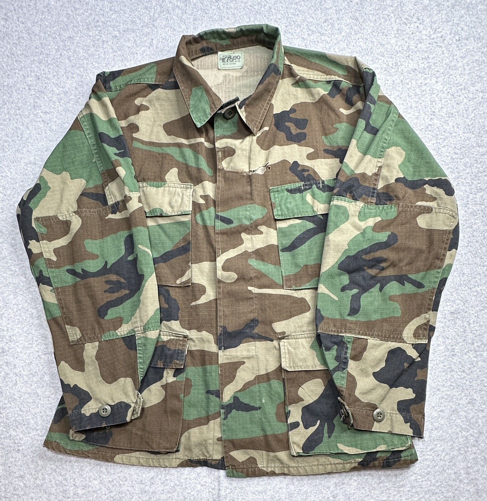VINTAGE US Army Jacket Adult Medium Green Camo Camouflage Combat Military Mens