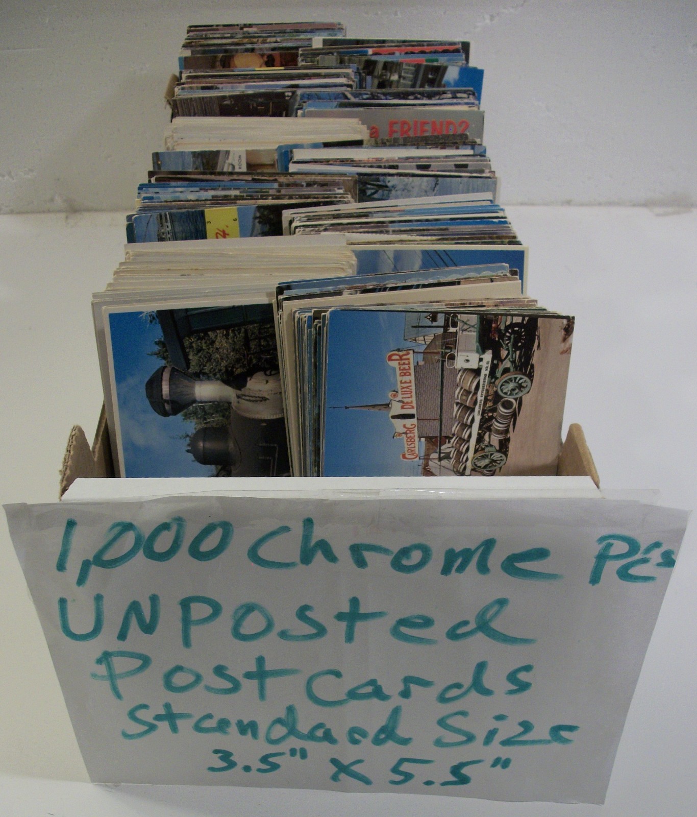 POSTCARD Lot 1000 VINTAGE CHROME STD SZ USA 1950-1970 Nice Views Cards Unposted