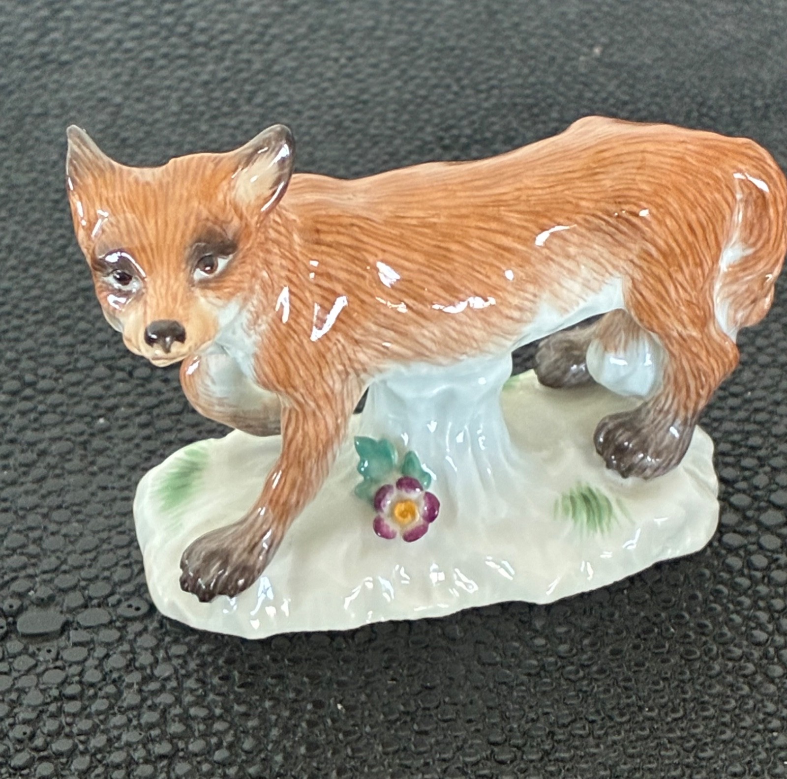 Meissen Fox Figurine Porcelain Miniature