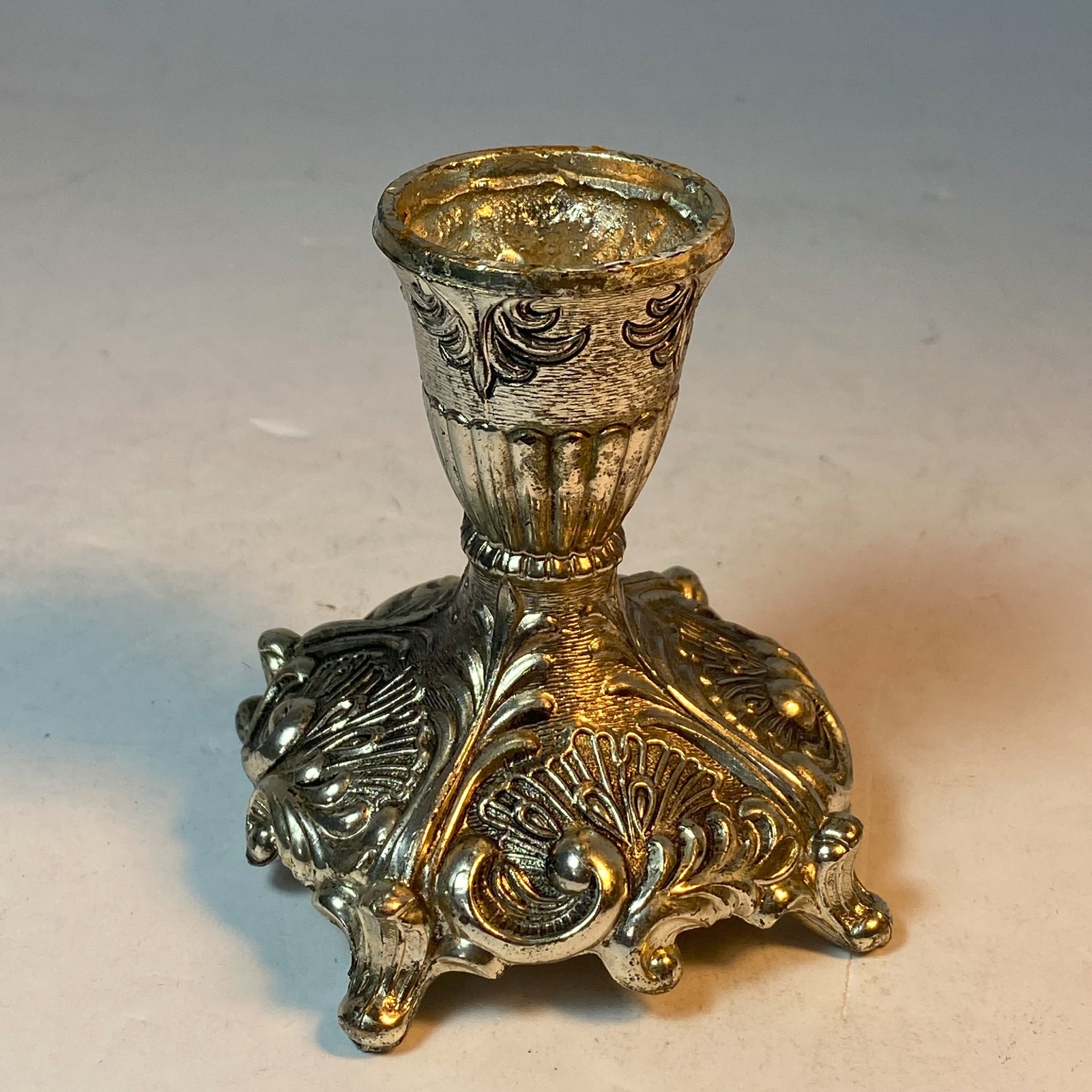 Vintage FB Rogers Silver Co Ornate Silver-Plated Candlestick Holder Japan