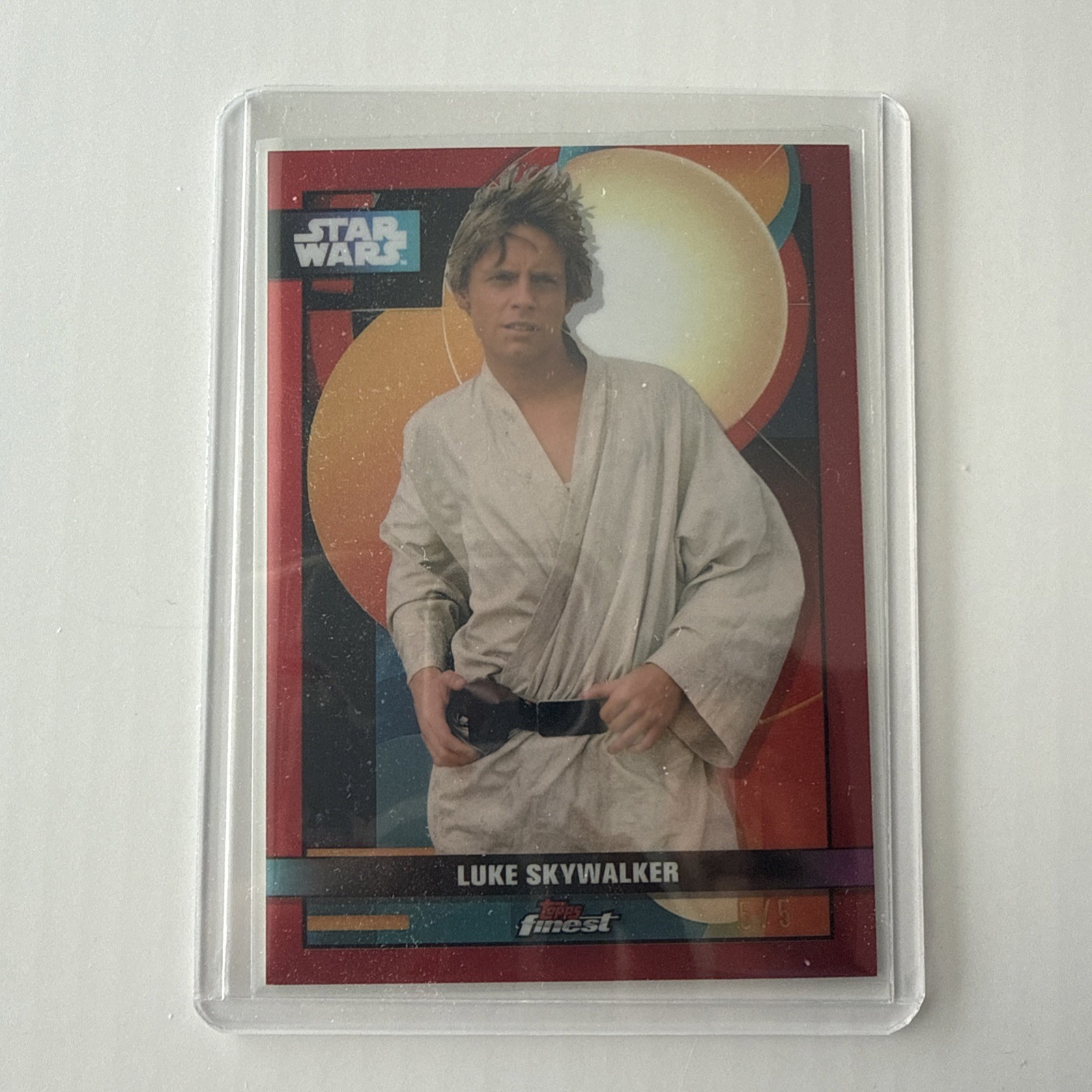 2025 Topps Star Wars Smugglers Outpost Luke Skywalker Finest Red Refractor 5/5