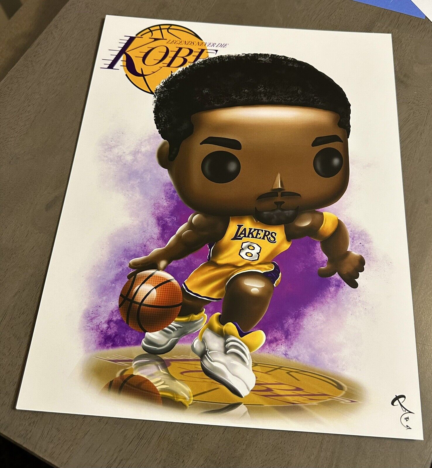 Kobe Bryant Los Angeles Lakers funko Style print