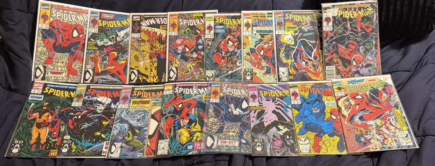 SPIDER-MAN 1 2 3 4 5 6 7 8 9 10 11 12 13 14 15 16 MCFARLANE 1990 LOT