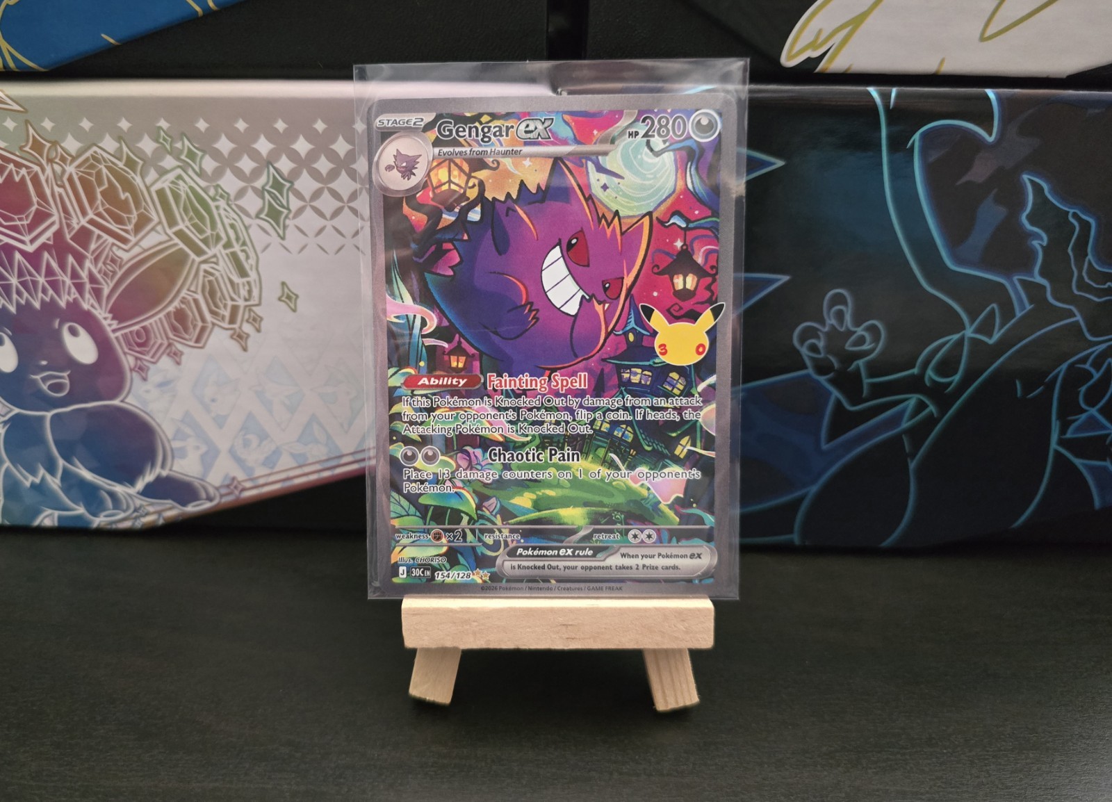 Pokémon TCG Gengar ex 154/128 30th Celebrations SIR Full Art Holo