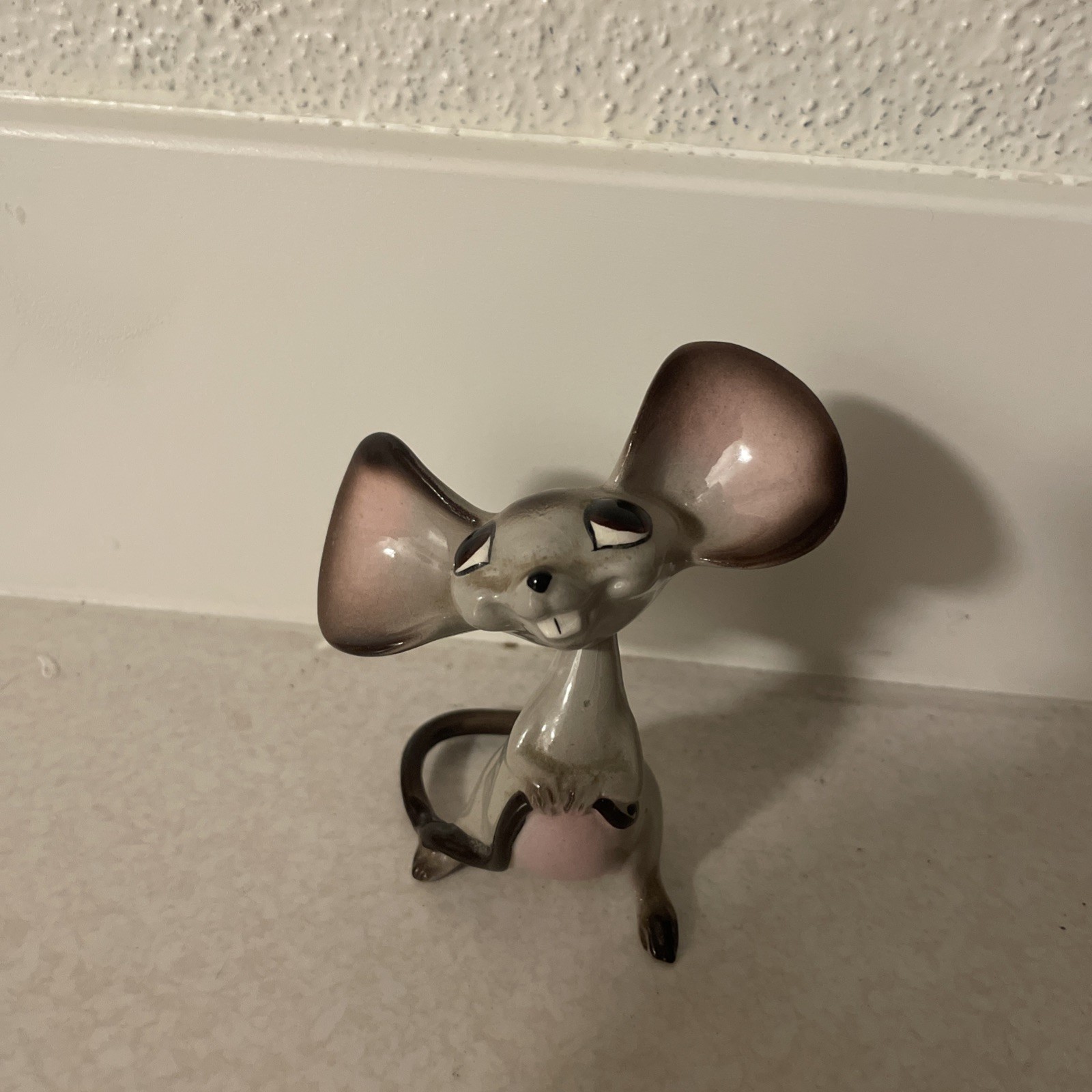 Vintage Freeman-Mcfarlin Mouse ‘Nodder’ Miniature Figurine | 3” Tall