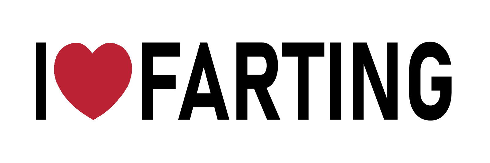 I Love Farting Sticker Large 3x9\