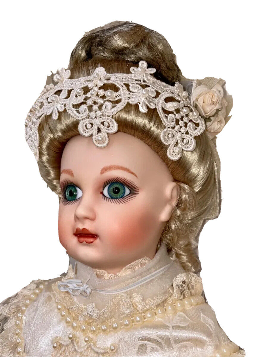 NIB 1994 Franklin Mint Heirloom Bebe Jumeau Victorian Bride Doll by Robert Capia