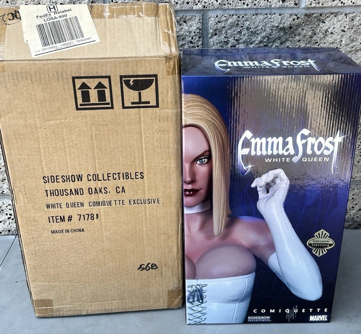 NEW Sideshow Collectibles Emma Frost White Queen Comiquette Exclusive Statue