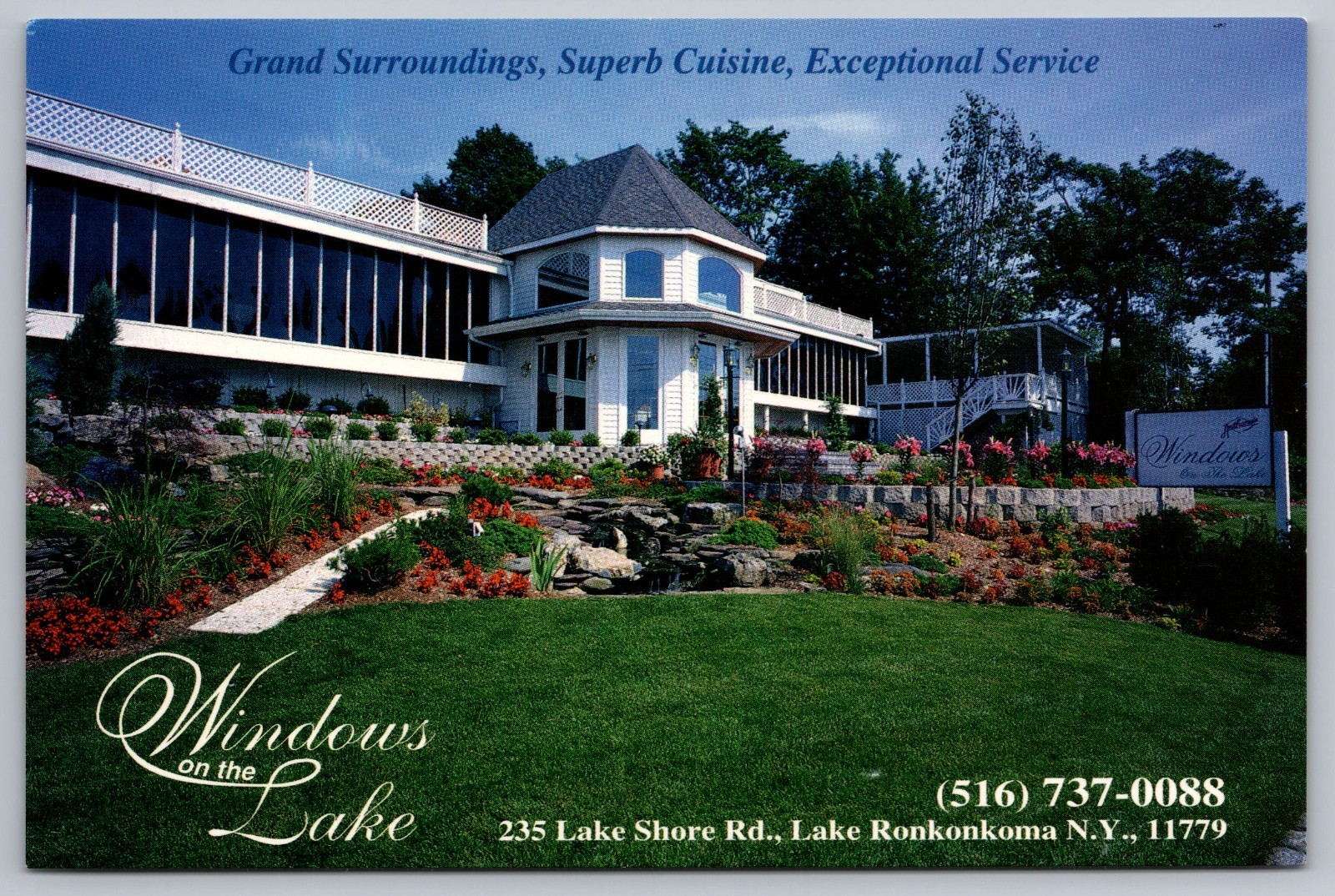Lake Ronkonkoma NY Windows on Lake Vintage Wedding Long Island New York Postcard