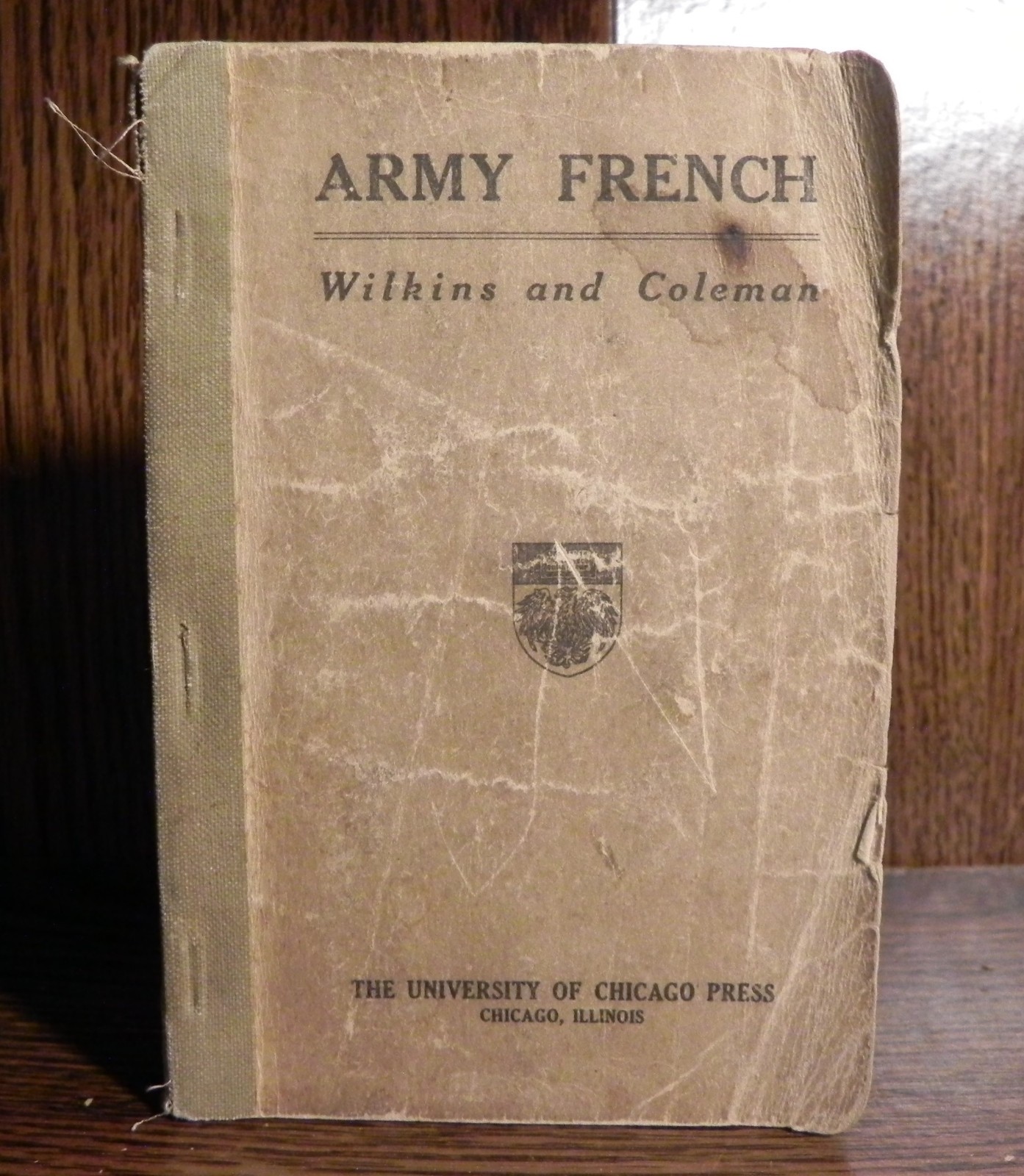 1918 WWI Army French Pocket Book - University of Chicago - Vintage Booklet