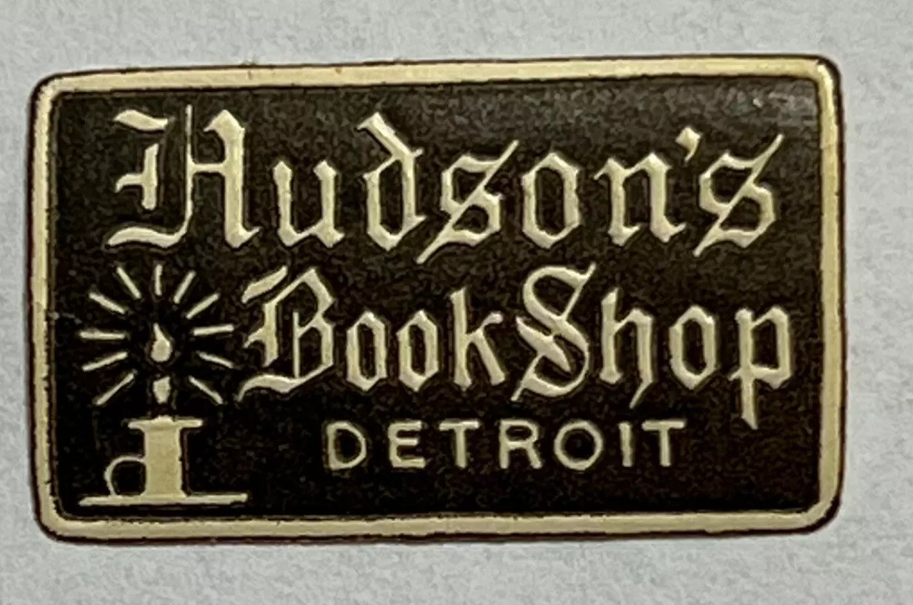 VINTAGE HUDSON'S BOOK SHOP DETROIT MICHIGAN TINY DECAL STICKER MINT WITH GUM