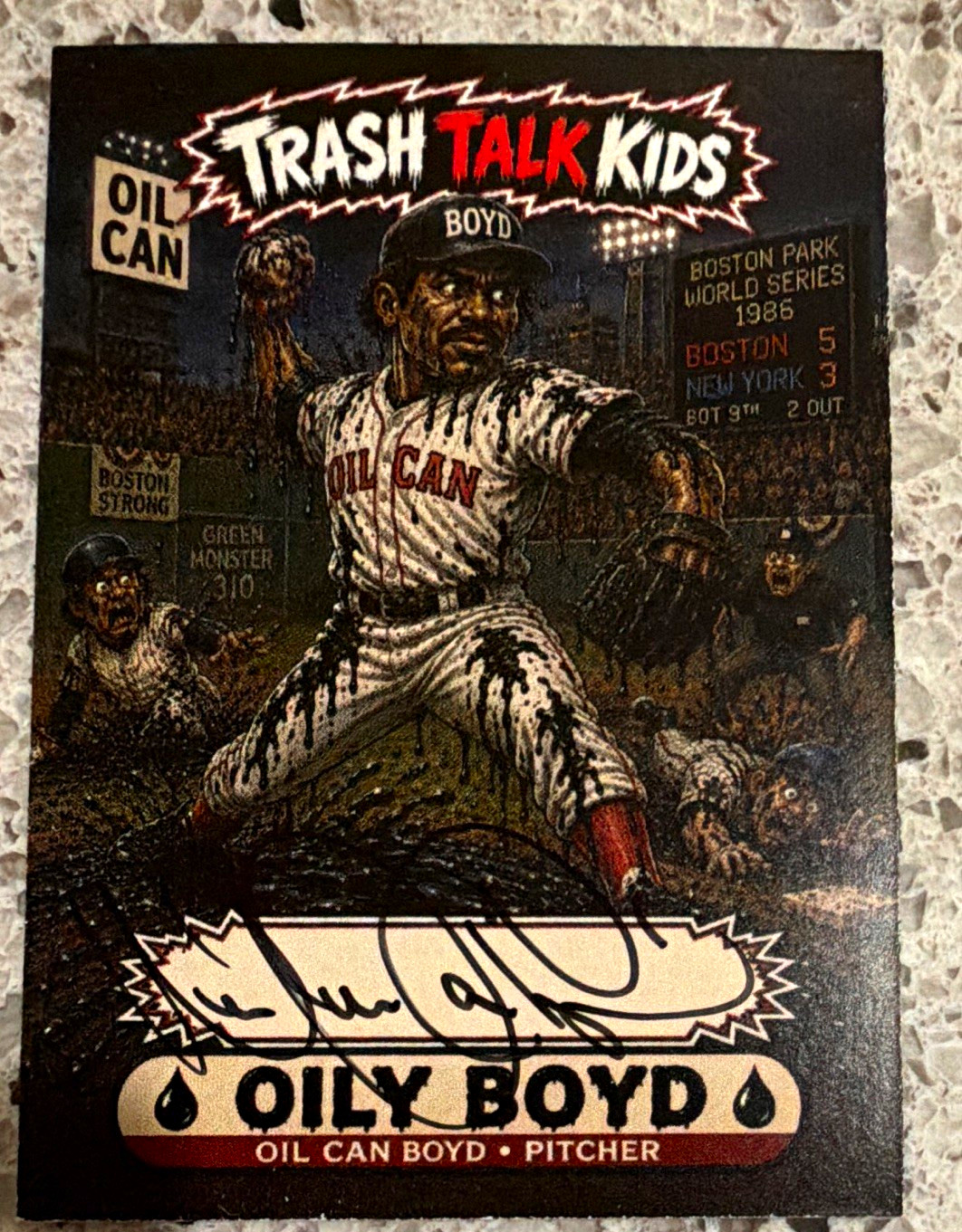 Prime Time 1986 Trash Talk Kids Oily Boyd Oil Can Boyd Auto Insert Card #310