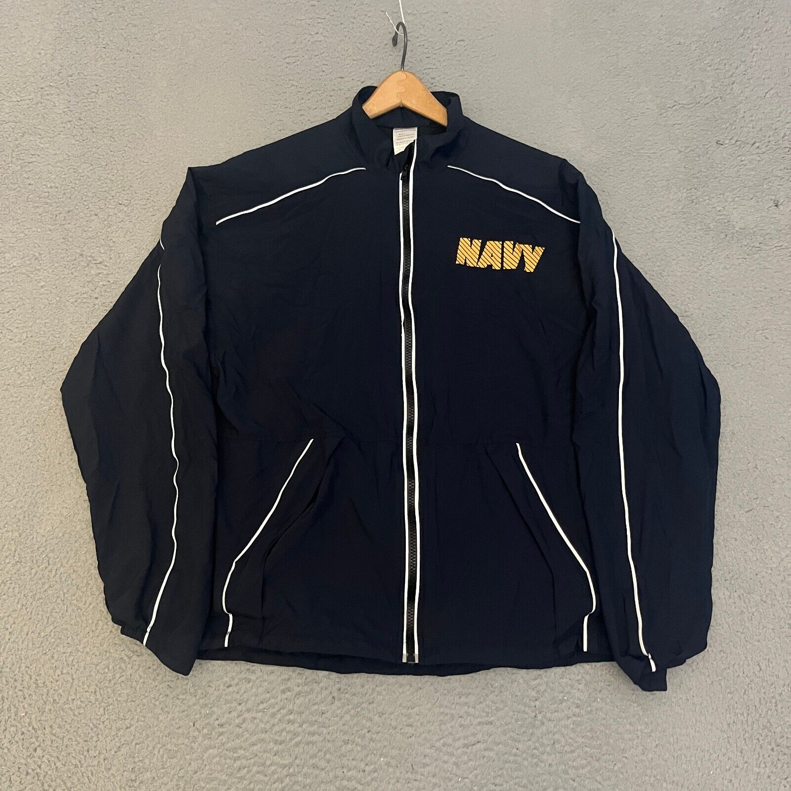 US Navy Jacket Mens Size Small Blue Nylon